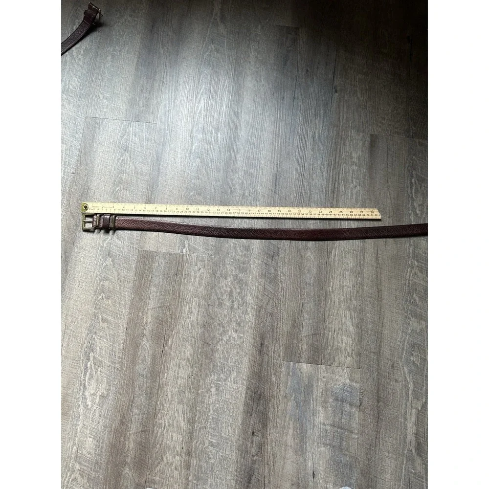 peek cloppenburg belt Pebbled Leather Red /‎ Brown With Gold Accents 110 125